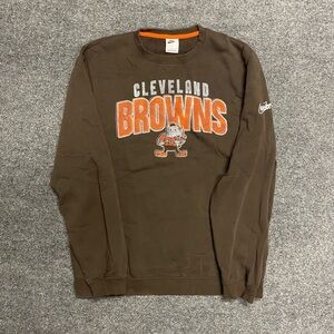 Nike Men's Large Brown Cleveland Browns Crewneck Sweatshirt